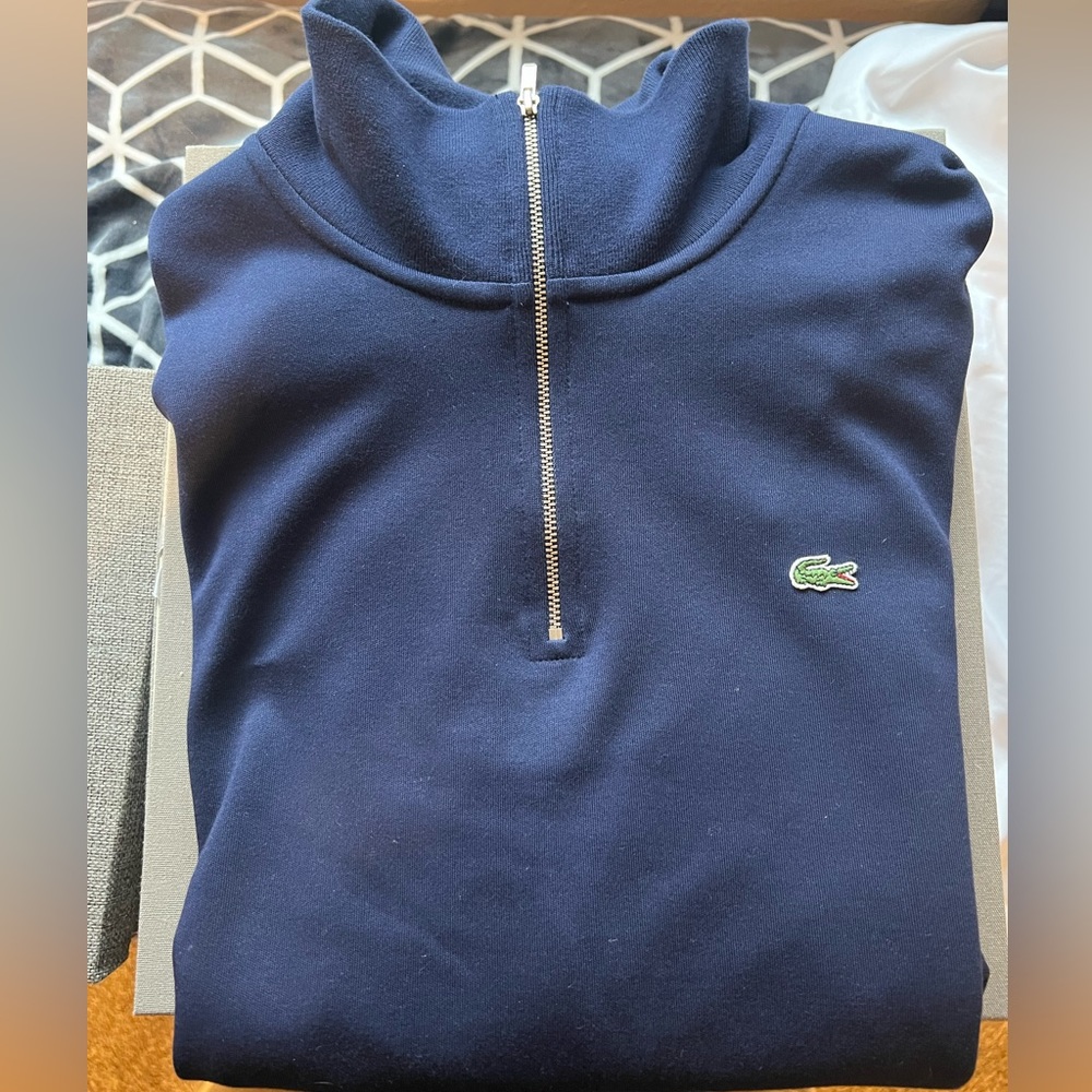 Lacoste Half-Zip Cotton Sweatshirt